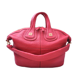 지방시 나이팅게일 엠보 양가죽 / 레드 금장 미듐